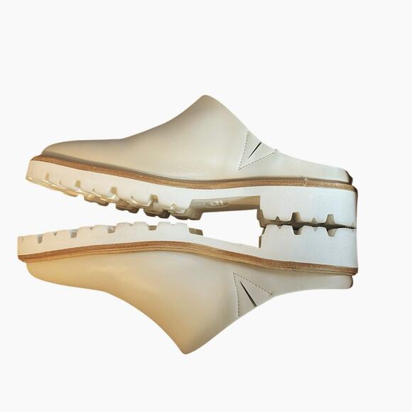 Nisolo Emilee Lug Mules Shoes Bone Leather Women's Size 8 - Picture 4 of 7